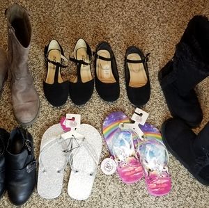 Lot of girls shoes size 13 & 1 Boots, Mary Janes